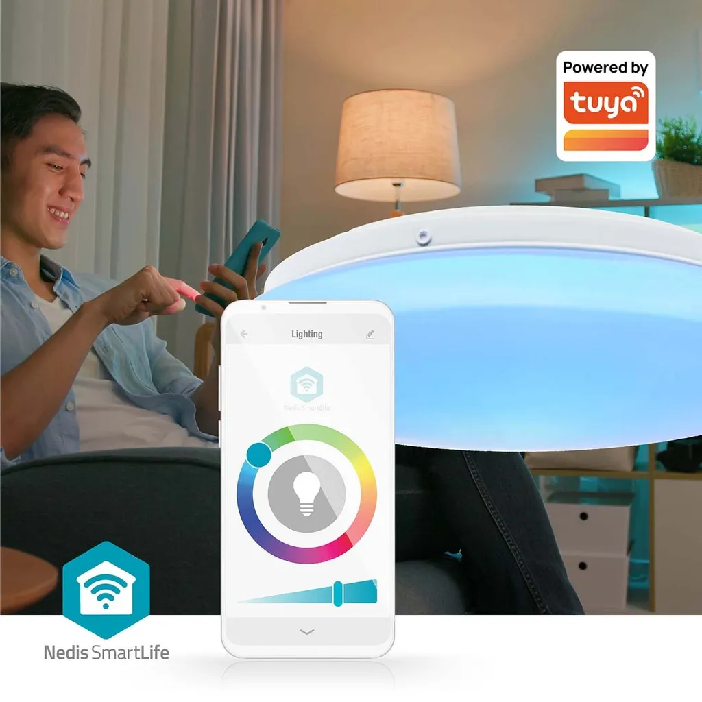 Plafonnier SmartLife WiFi RVB Diamètre 260mm 1820lm IP44 Blanc Variable - 3