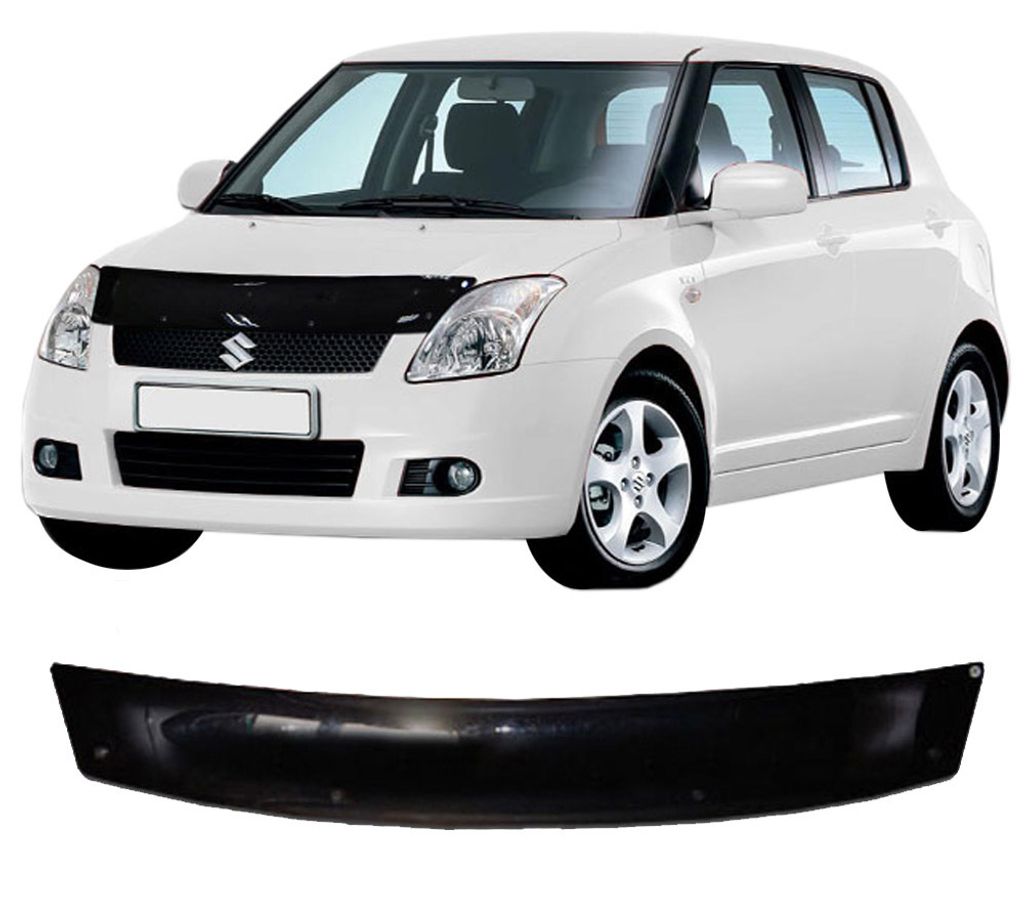 SCOUTT | Motorhaube Windabweiser Insekten Steinschlagschutz Für Suzuki Swift 2004-2010, Aerodynamisch, Einfache Montage, Getönt, Spezielle Halter...