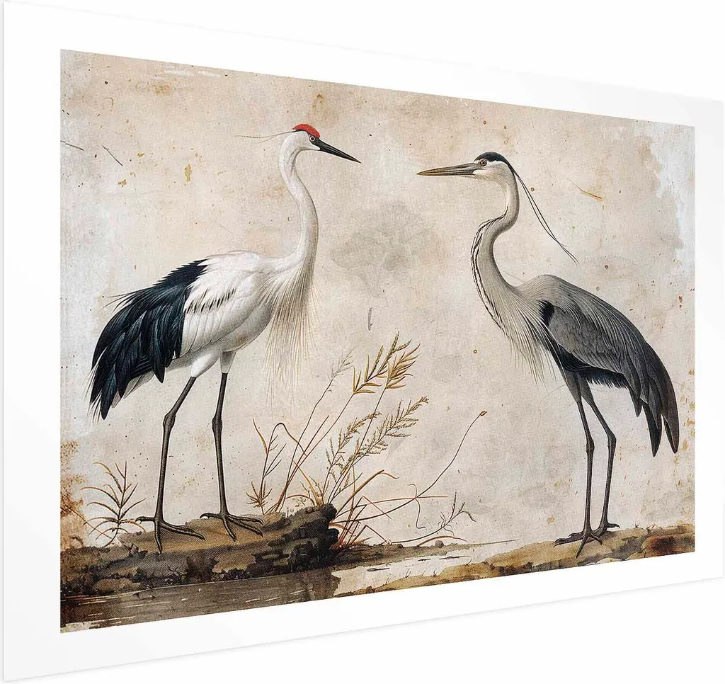 Poster 90x60 Incisione Uccelli - Regalo Unico per Amanti Natura