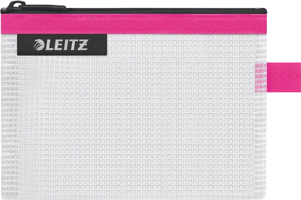 LEITZ Reißverschlusstasche WOW Traveller Größe M pink wasserabweisend