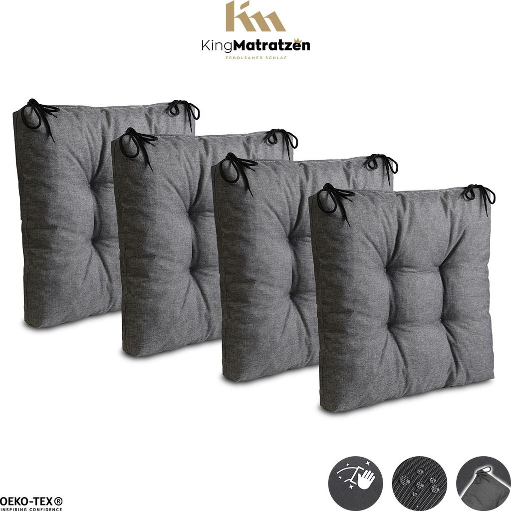 Sitzkissen 8er Set 40 x 40 cm Polster | Wasserdichtes Produktbild 11