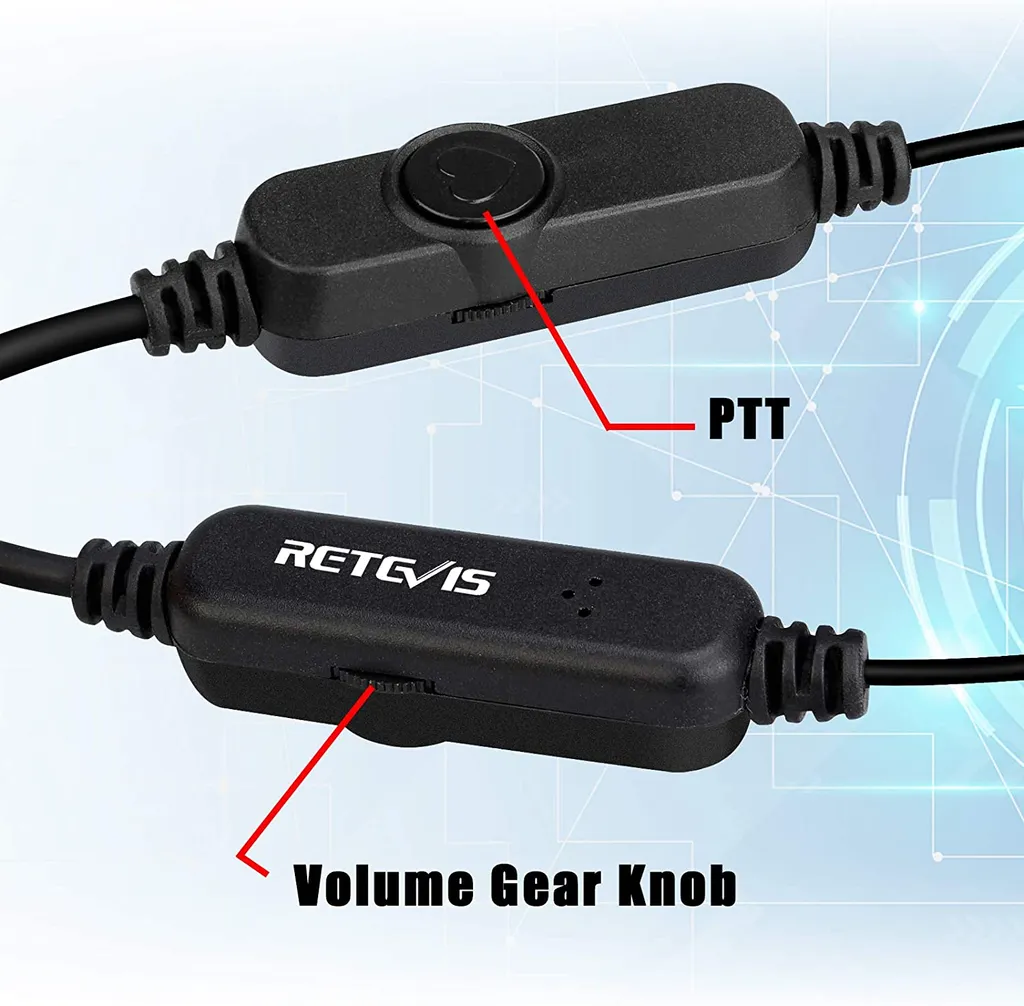 Auricolari 2 Pin G-Shape Retevis per Escursioni e Softair | 2 Pezzi - 3