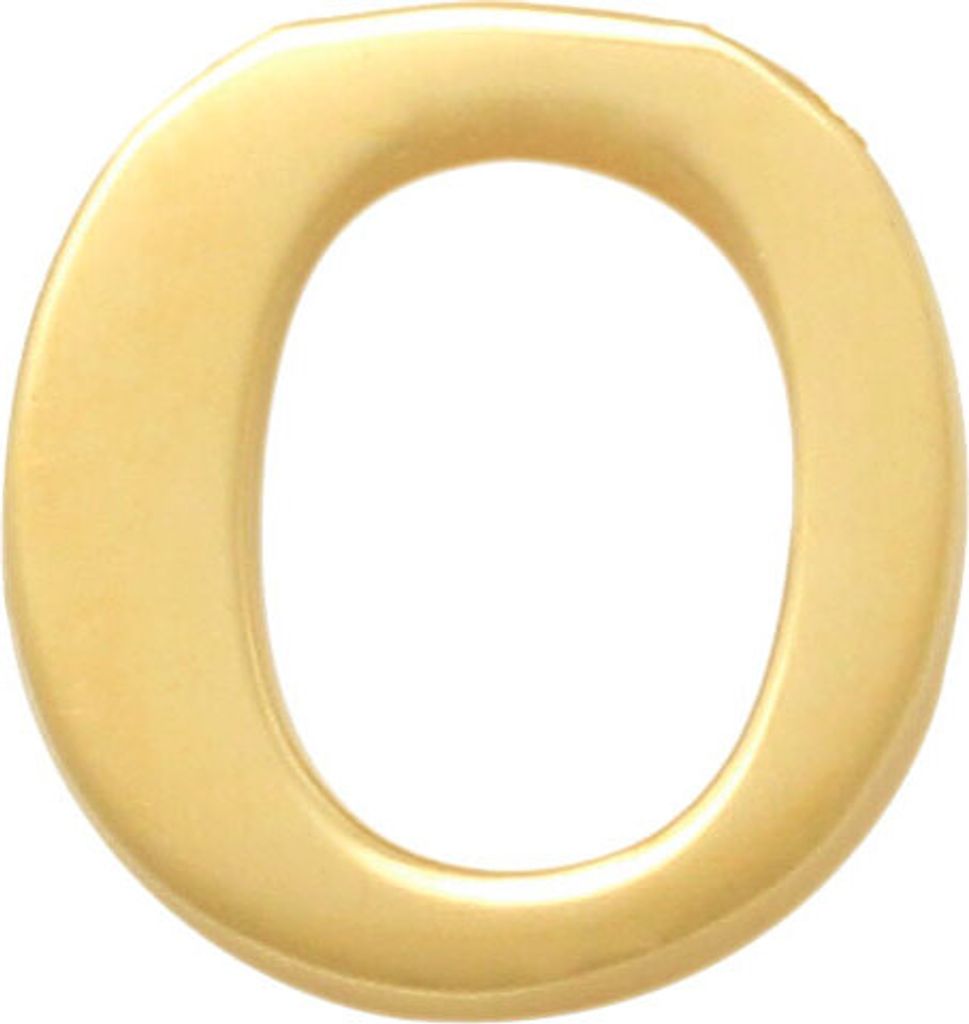 Neu Bling 9NBG-902O Gold Letter Earstud O - 1/2 Paar - 14 Karat - 3.6mm - Ohrring - Geschenk für sie - Gold