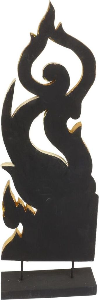 Skulptur auf Sockel Elefant Relief Orient Asien Thailand Glückssymbol Glücksbringer Tempelskulptur ca. 70 cm Holz Weiß Antik links