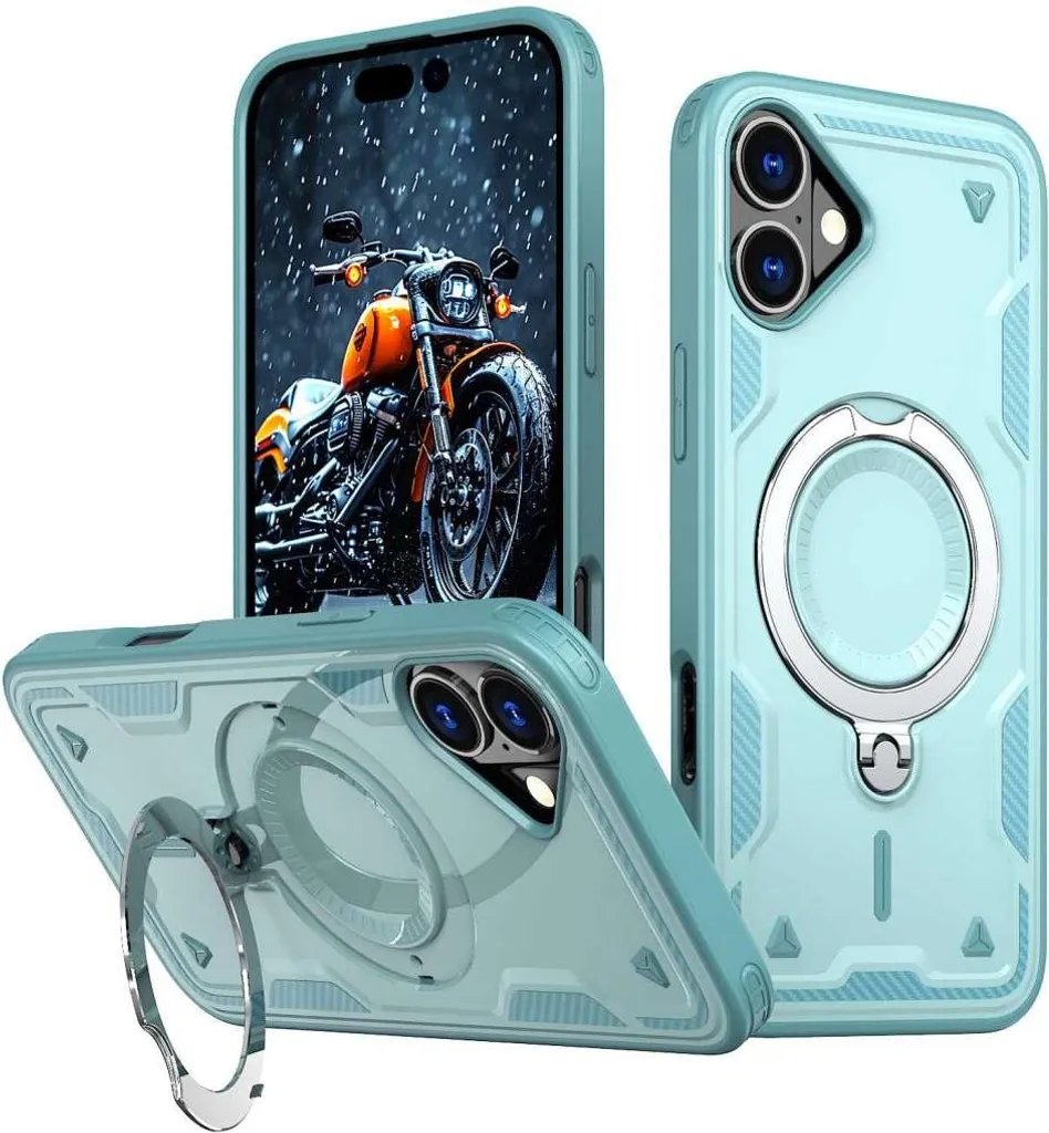 Coque Lenuo Armor pour iPhone 16 Bleu Clair - Protection Renforcée Chic