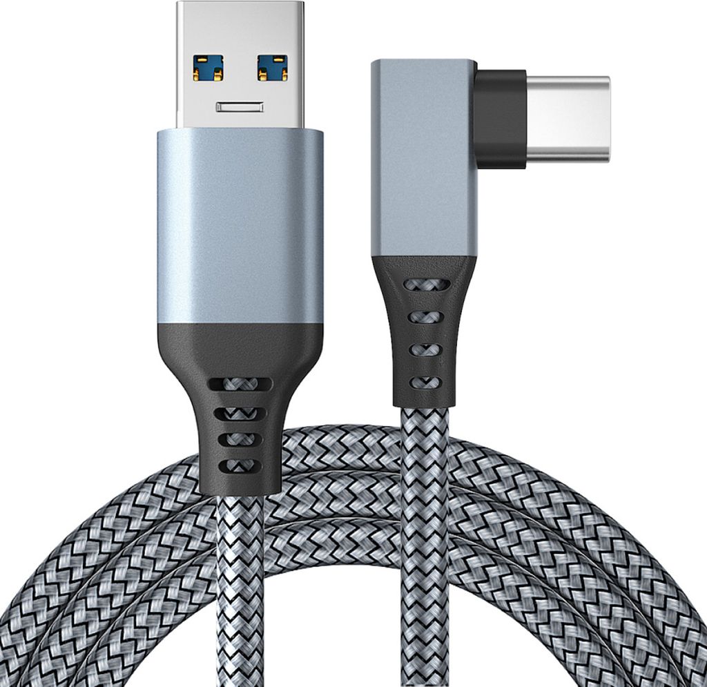 Datový kabel VR Link Cable stříbrno-šedý opletený (A-C) 5m Obrázek produktu 
