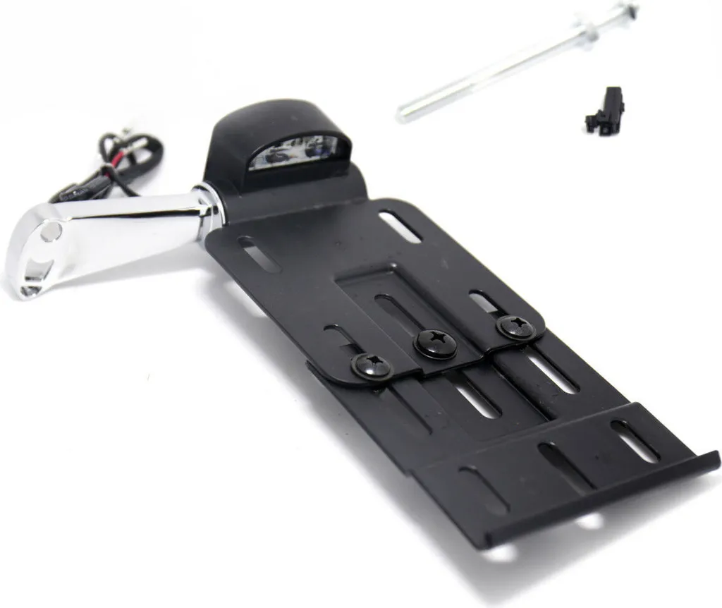 Luce Targa Laterale LED Harley 2004-UP Sportster Dyna Fat Boy Nera