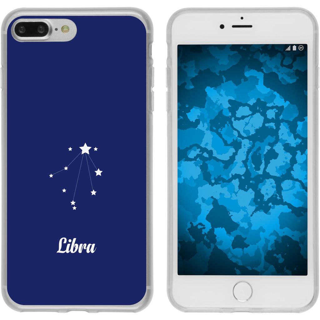 PhoneNatic Case kompatibel mit Apple iPhone 7 Plus / 8 Plus Silikon-Hülle SternzeichenLibra M9