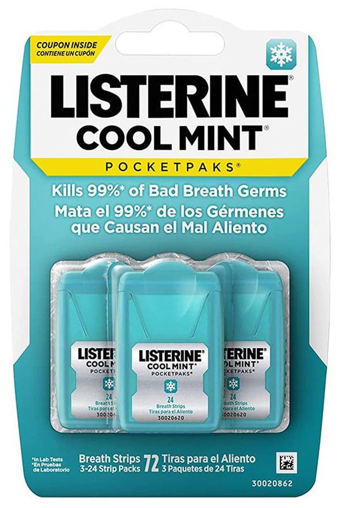 Atemerfrischungsstreifen Set, Listerine, Pocket Packs, Produktbild 
