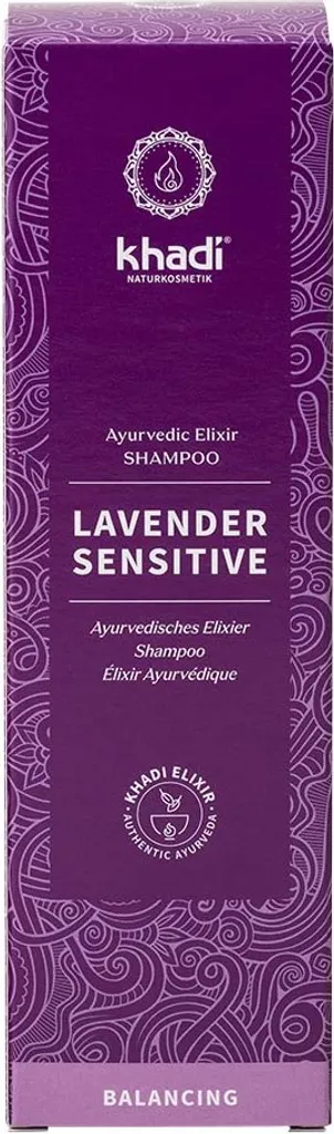 Khadi Natural Cosmetics Ayurvedic Elixir Shampoo Lavanda Sensitive 200ml - 2