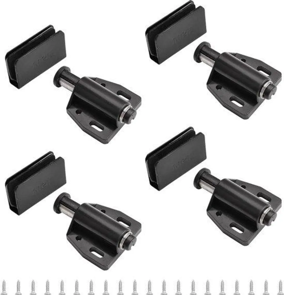 Loqueteau magnétique noir à pression pour porte de vitrine de 3-6mm