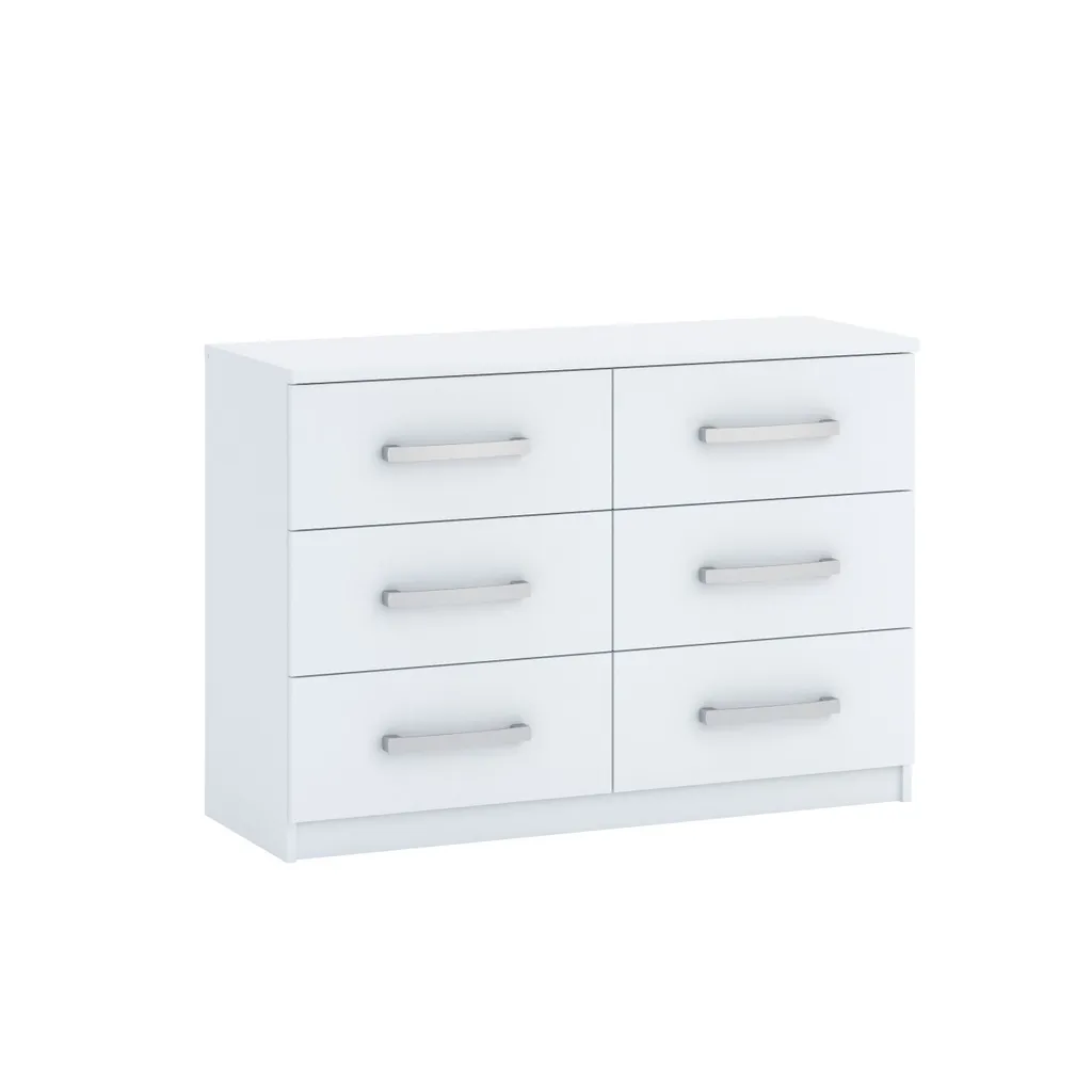 Buffet bas blanc ODESSA 2 avec tiroirs - Rangement chambre et salon