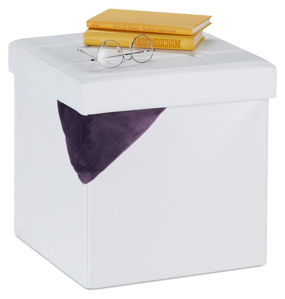 Taburetka s úložným priestorom RD34411, biela Obrázok produktu 
