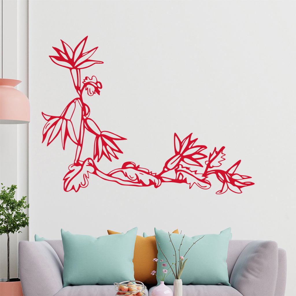 Große Blüte Wandtattoo in 6 Größen - Wandaufkleber Wall Sticker - Dekoration, Küche, Wohnzimmer, Schlafzimmer, Badezimmer