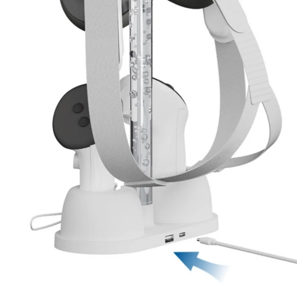 Rangement VR pour Oculus Quest 3 : Station de Charge et Support de Casque - 3