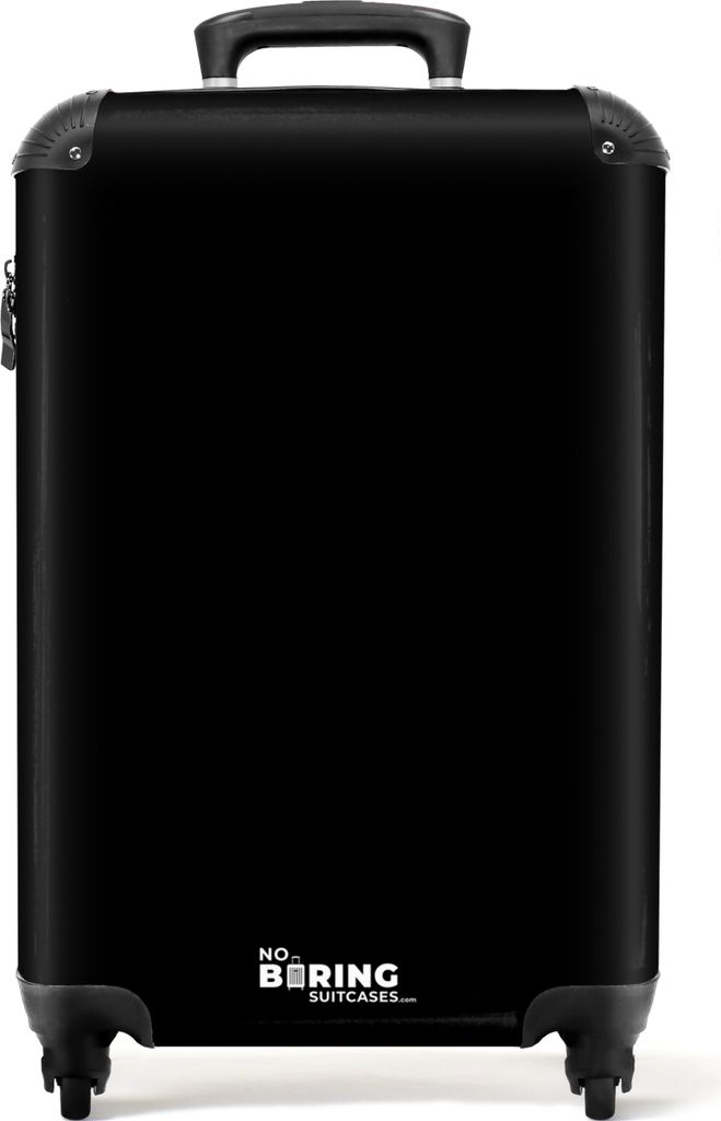 NoBoringSuitcases.com - Schwarzer Koffer - Handgepäck schwarz - 55x35x25Handgepäck Koffer 55x35x20 cm, 36L,