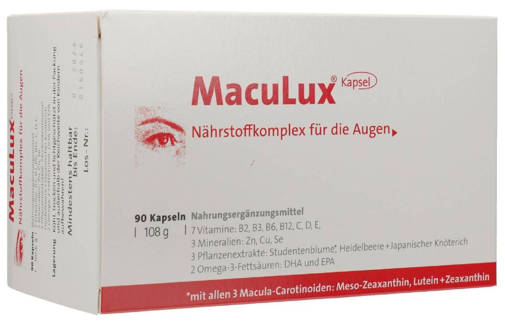 MacuLux capsules, 90 capsules Productafbeelding 