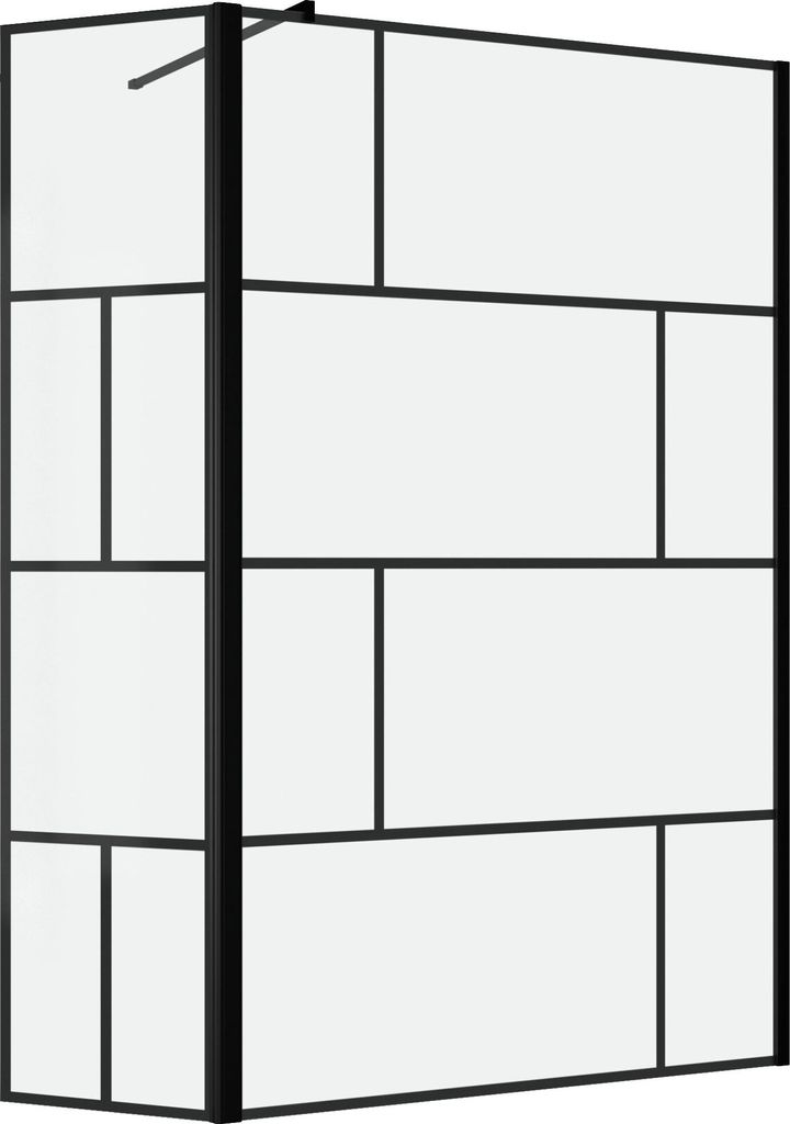 Paroi de douche avec pivot 120+40x195cm - Sérigraphie type Image du produit 