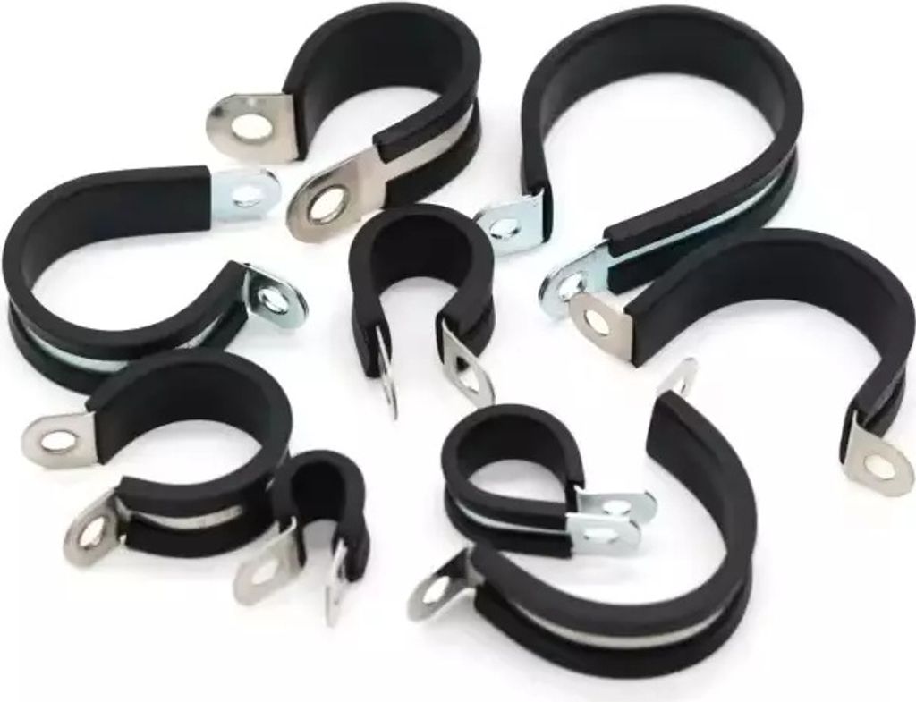 Rohrschellen Leitungsschellen Schlauchschellen mit Gummi DIN 3016 RSGU 40mm 20mm 2 Stück