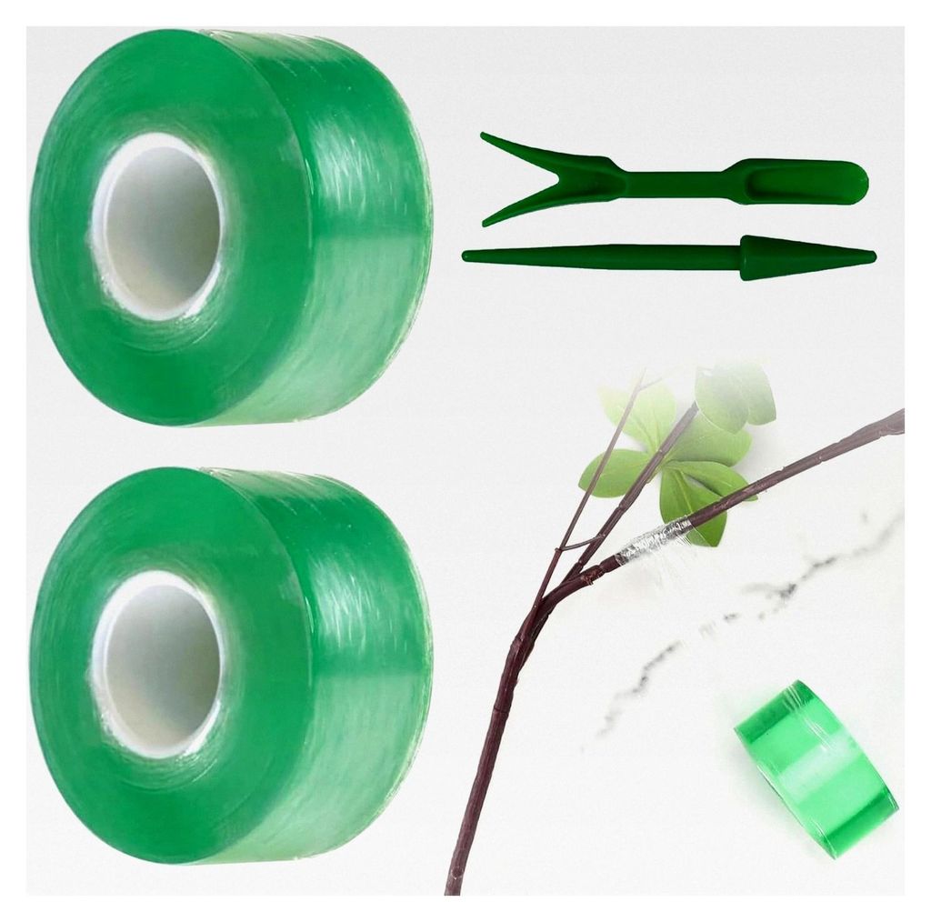 Veredelungsband Grün, 2 Rollen 2 cm x 100 m für Obstbäume
