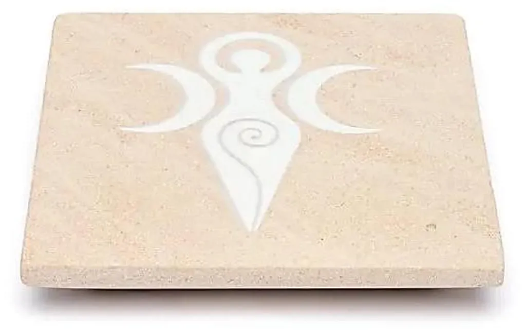 Brûle-encens Déesse pour Ambiance Zen et Yoga - Grès Rose 10 cm x 4