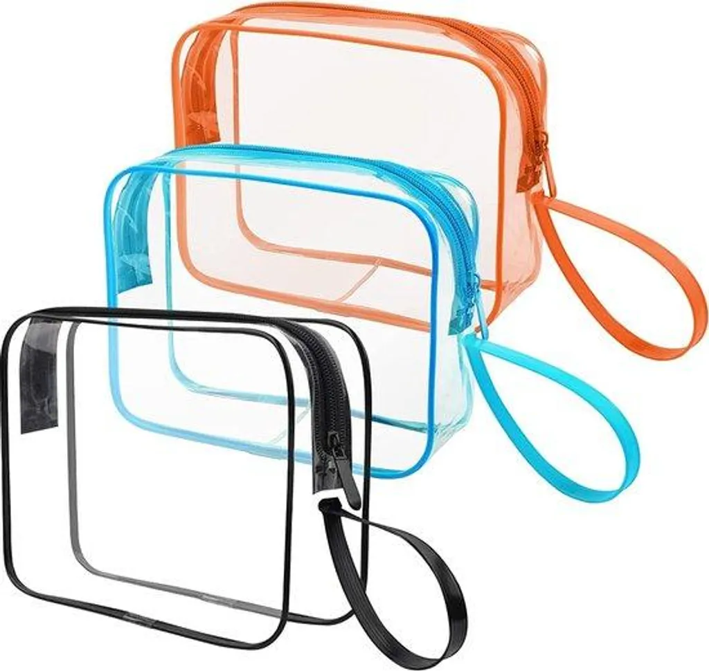 Sets de rangement voyage transparents lot de 3 pour valise et sac à main