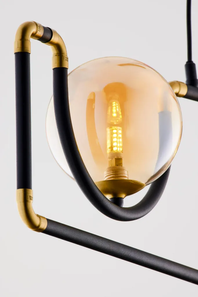 Suspension Design HANZA 100cm - Solution Éclairage Salon Chic et Or