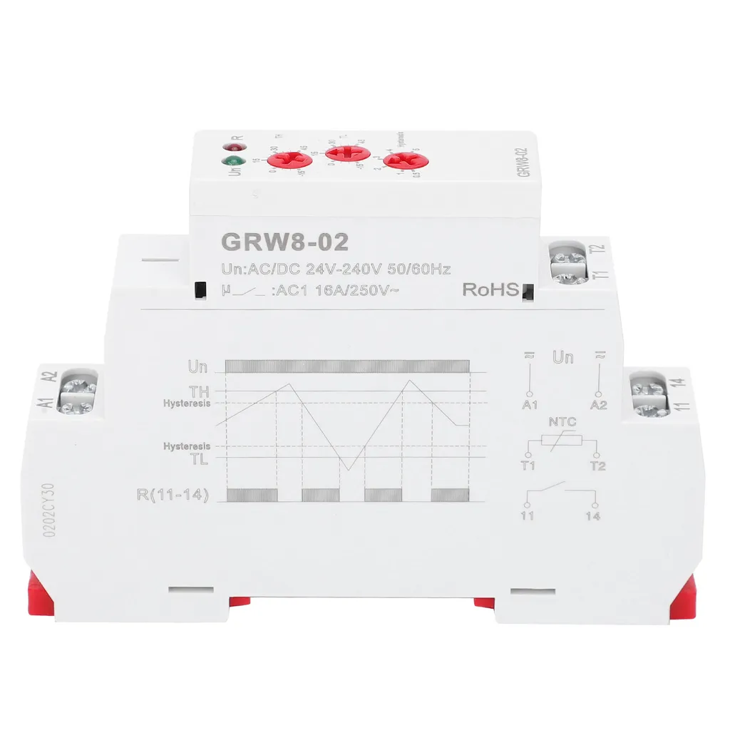 Relais de contrôle de température GRW8-02 avec sonde de précision GEYA
