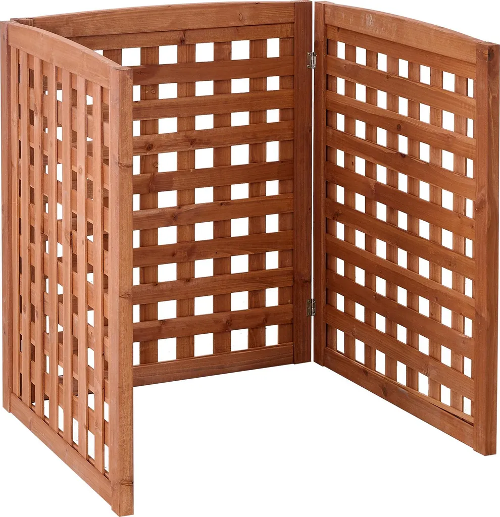 Cacher Climatiseur Extérieur : Kit Pare-Vue Bois Ajustable 810x920 mm (3 Pcs)