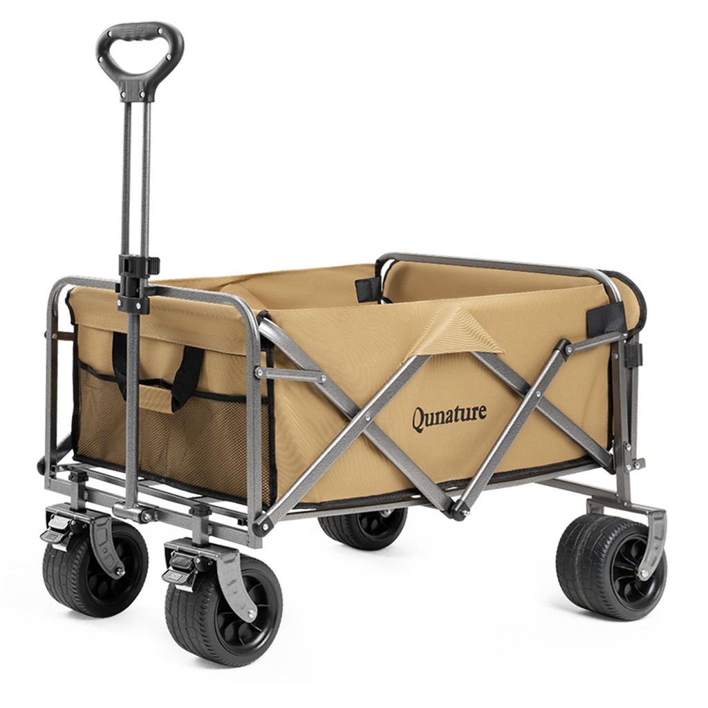 Qunature Campingwagen Klappwagen Faltbar Camping Trolley Garten Bollerwagen 150KG