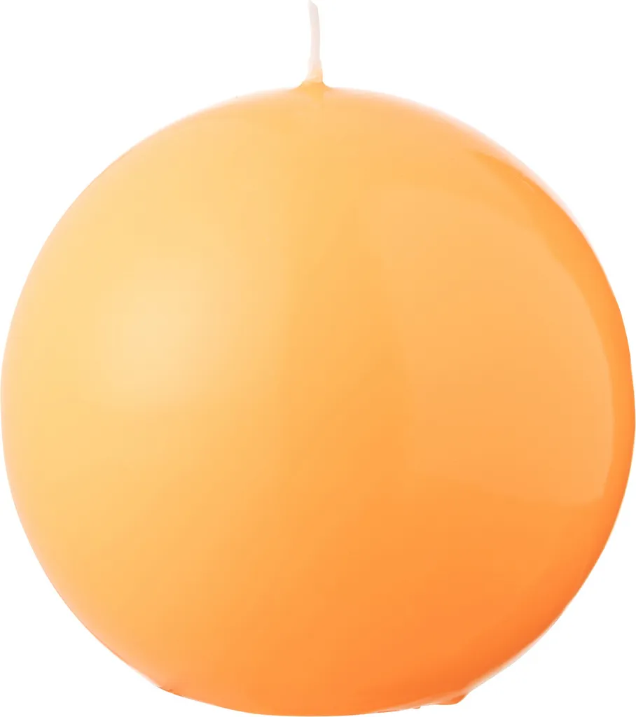 Bougie Balle Orange Fluo 30h J-Line : Finie la Déco Terne et Triste