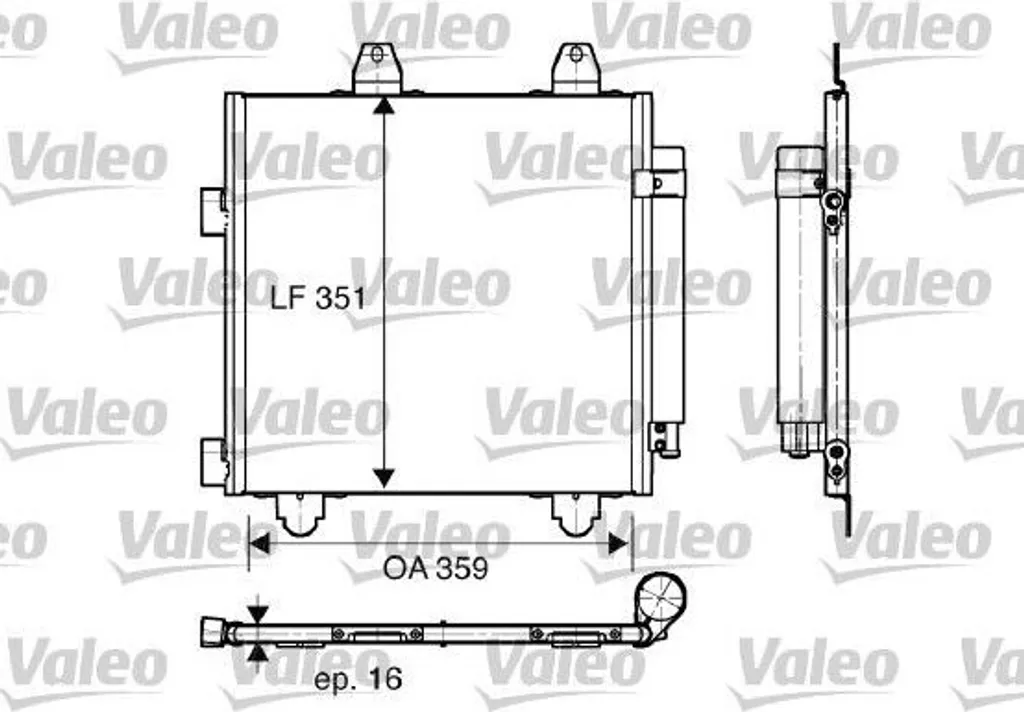 Valeo 818014 Condenseur de Climatisation OE 6455 EE pour Citroën C1 et Aygo
