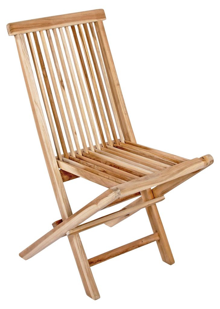 Teakholz Gartenstuhl Klappstuhl ohne Armlehnen MENORCA Produktbild 