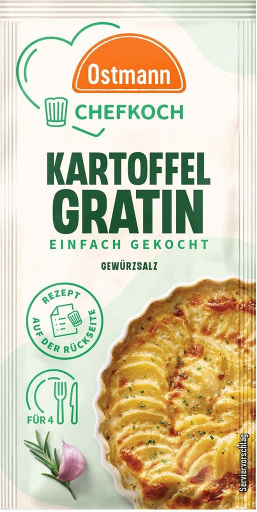 Ostmann Chefkoch Kartoffelgratin Gewürzzubereitung Packung 10g