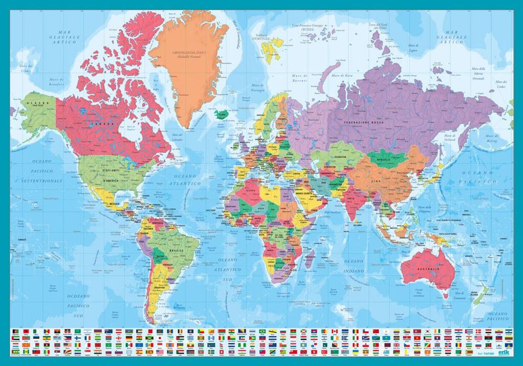 Erik Editores Mappa Del Mondo Schreibtischunterlagen Mehrfarbig Mehrfarbig One Size