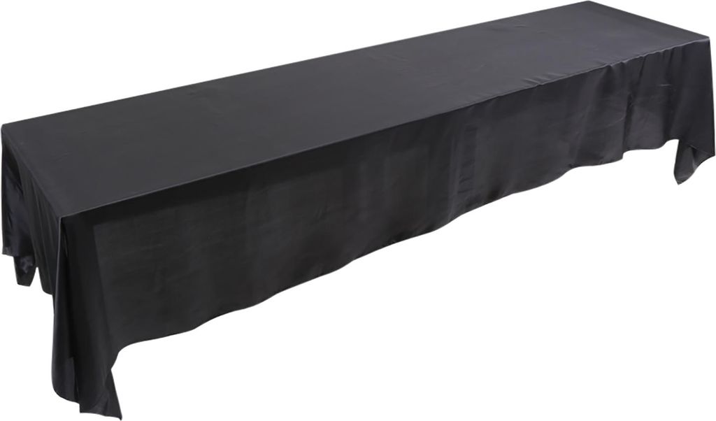 145x320cm Rechteck Tischtuch Tischdecke Fleckenschutz Bankett Hochzeit Party Dekor Schwarz