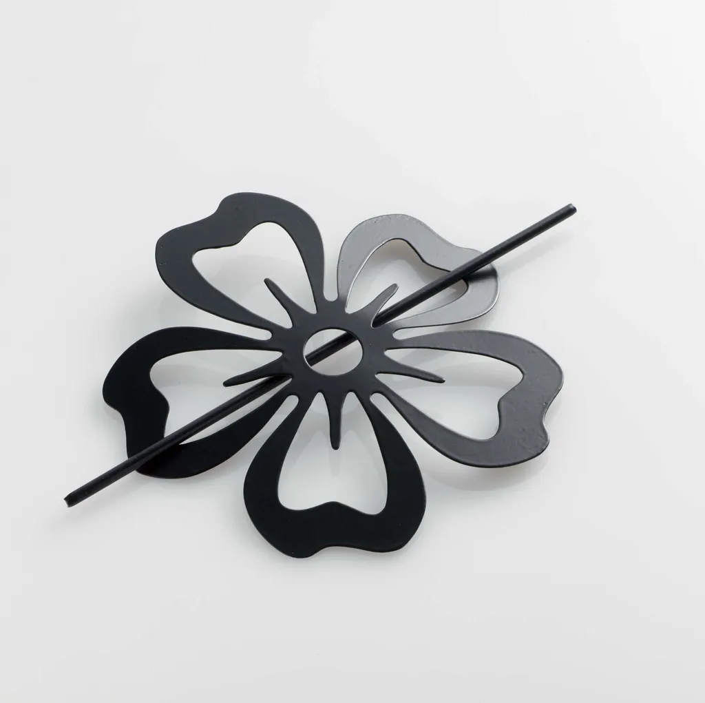 Clip de rideau à fleurs noires, attache florale élégante lot de 1 pièce
