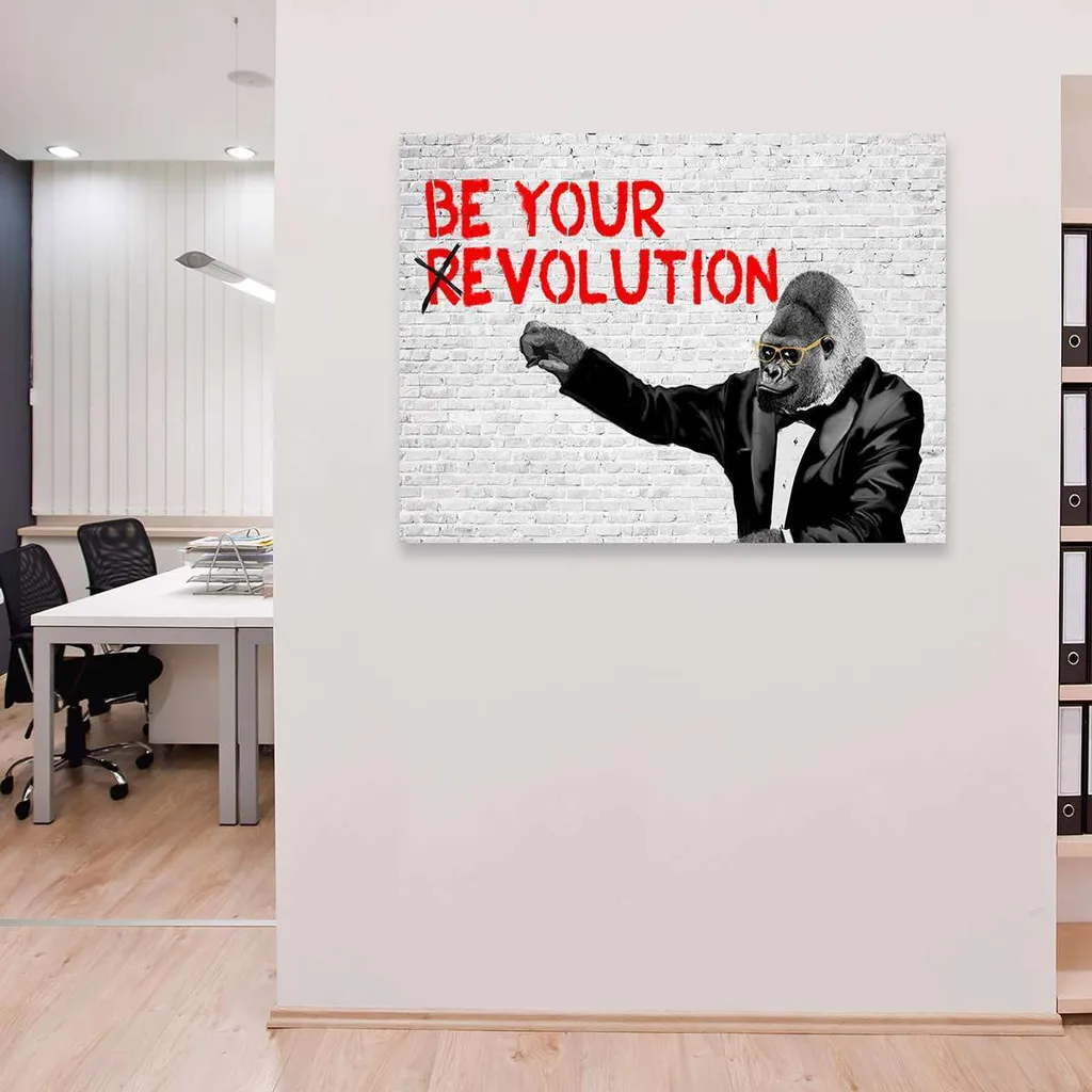 Tableau Street Art Gorille Masterfunk Collective (R)Evolution 100x70 cm - 3