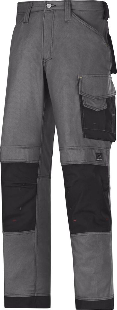 Snickers Canvas Handwerker Arbeitshose, EN 14404 Stahlgrau-Schwarz-108