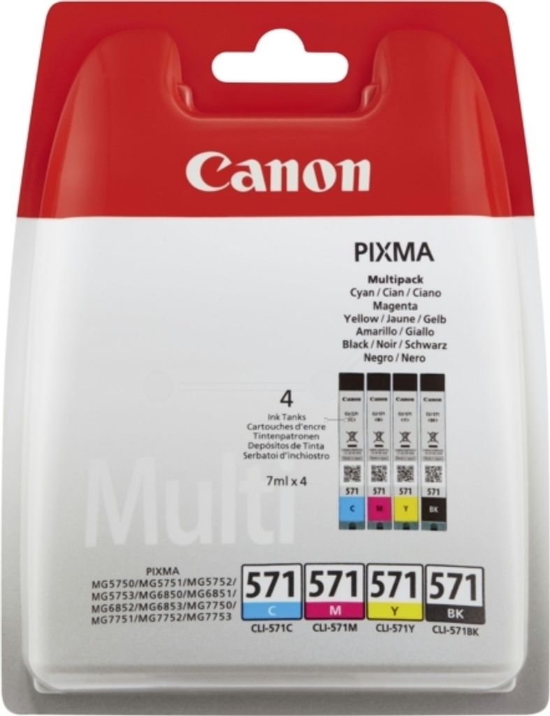Canon CLI-571 Original-Patronen Multipack 4 Farben fr Pixma-Drucker