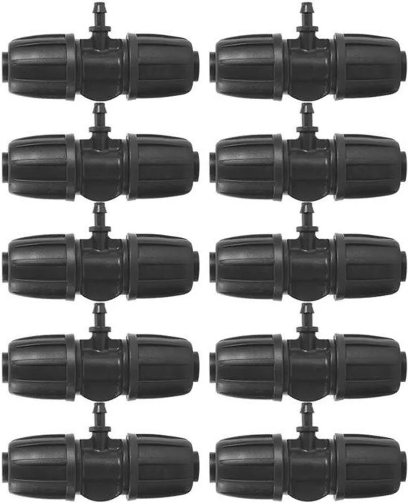 Adaptateur Tuyau Arrosage 16 mm et 4/7 Pouces Haute Résistance - 10 Unités