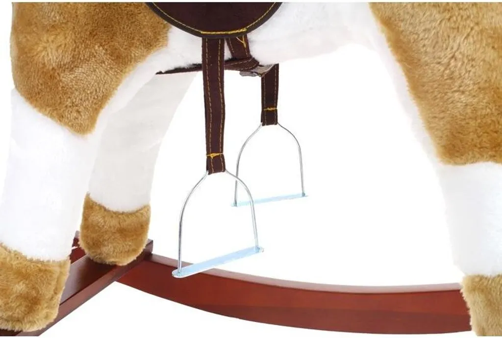 Cheval à bascule interactif avec hennissement et queue mobile beige - 9