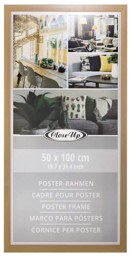 Posterrahmen 50 x 100 cm Buche hell Produktbild 