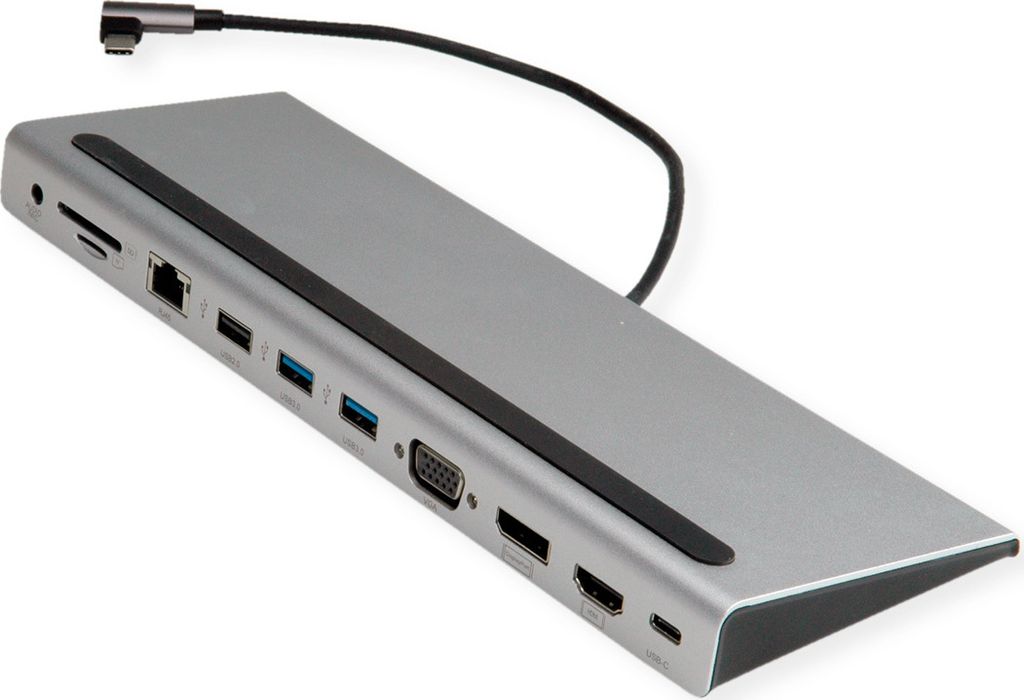 VALUE USB-C Multiport Docking Station, 4K HDMI/DP, VGA, Produktbild 