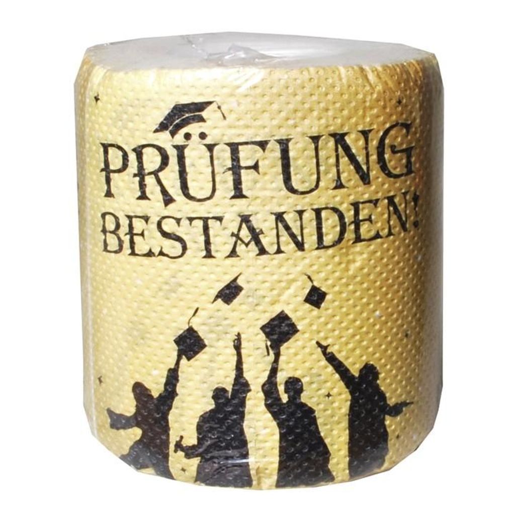 1 Rolle Toilettenpapier " Prüfung bestanden ", 2-lagig Deko Party Party- Gag