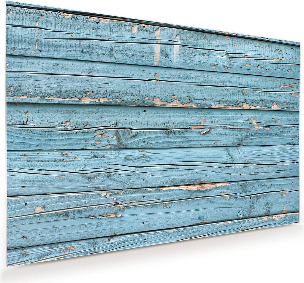 Glasbild 90x60cm in XXL für Wohnzimmer, Schlafzimmer Motiv Verwittertes Holz