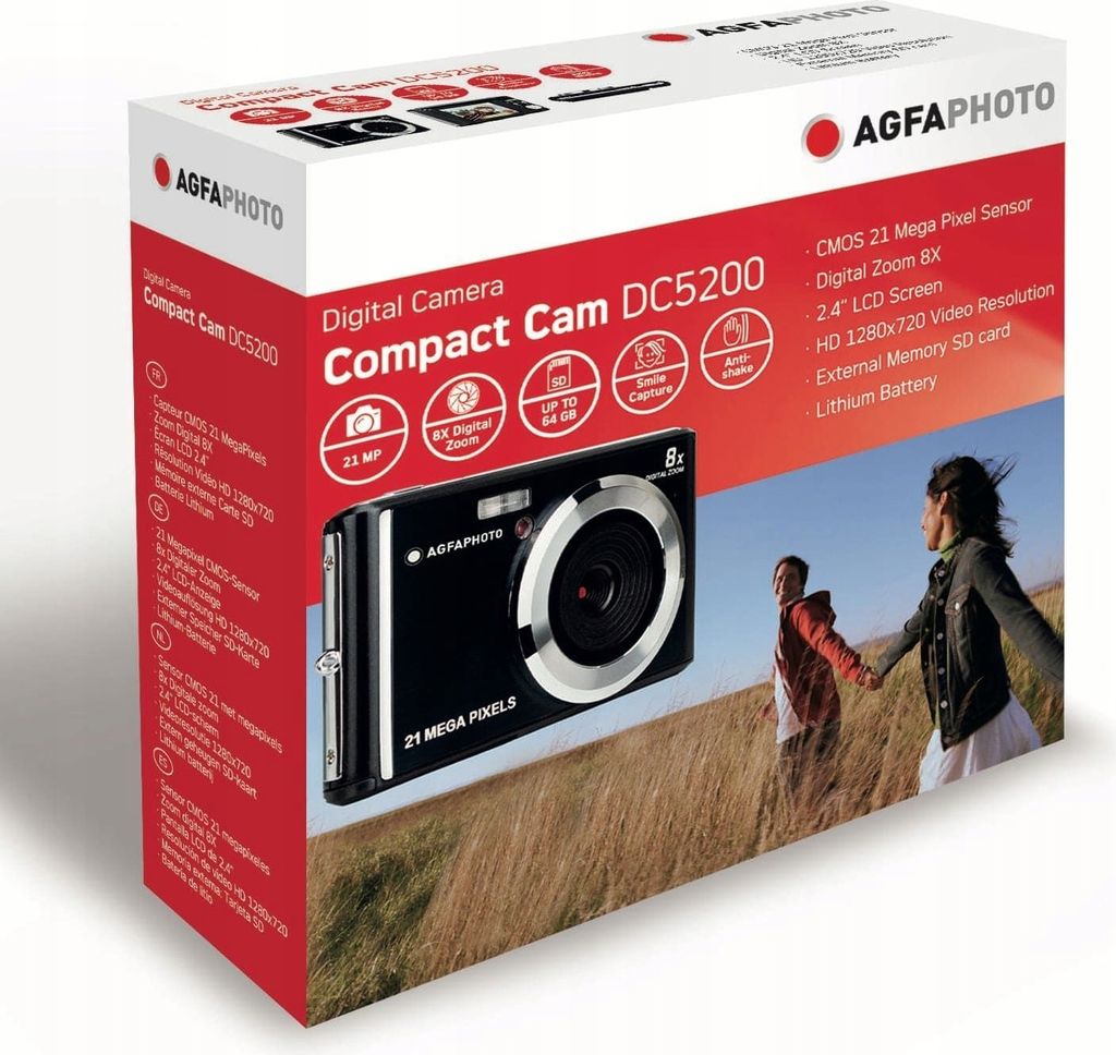 AgfaPhoto Compact Cam DC5200 schwarz Zdjęcie produktu 17