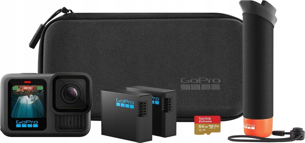 Gopro Hero13 Black 5.3K Hypersmooth Gps 27Mpx Hard Bundle Sport Camera
