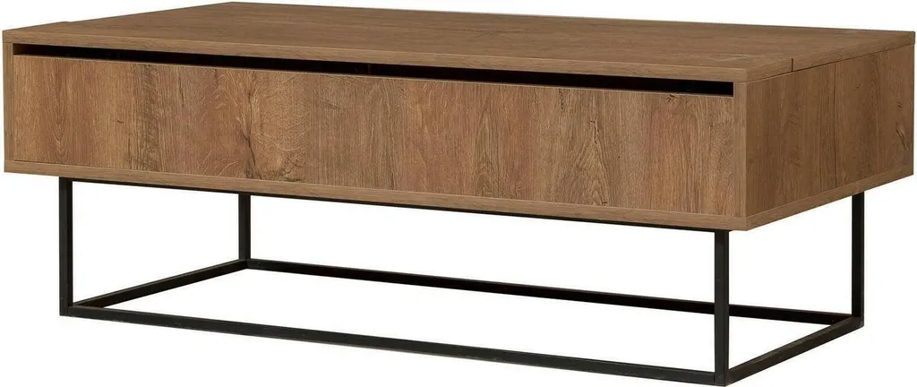 Table basse bois Noyer 120x60 cm idéale pour ranger revues et accessoires