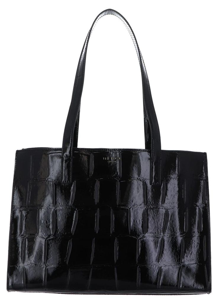Ted Baker Handtasche Welona Croc Effect Elongated Icon Bag Black schwarz